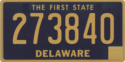 DE license plate 273840