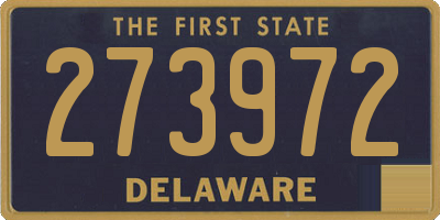 DE license plate 273972