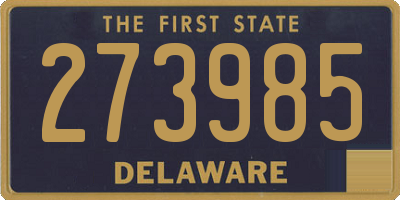 DE license plate 273985