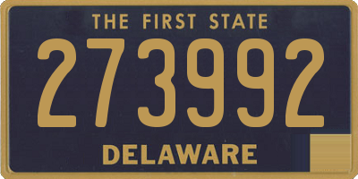 DE license plate 273992