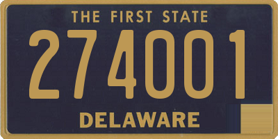 DE license plate 274001
