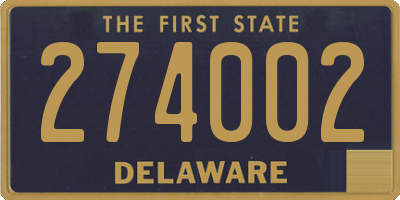 DE license plate 274002