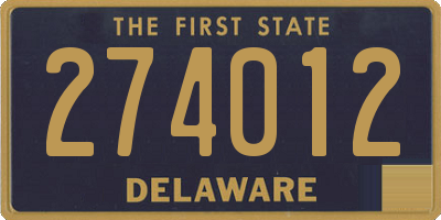 DE license plate 274012