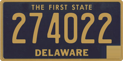 DE license plate 274022