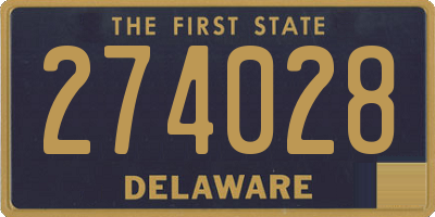 DE license plate 274028
