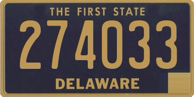 DE license plate 274033