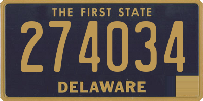 DE license plate 274034