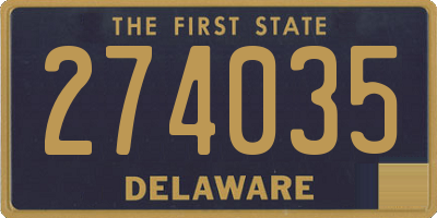 DE license plate 274035