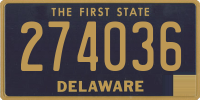 DE license plate 274036