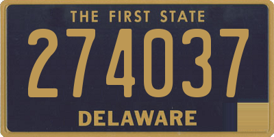 DE license plate 274037