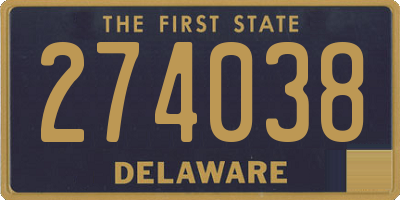 DE license plate 274038