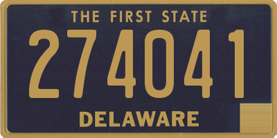 DE license plate 274041