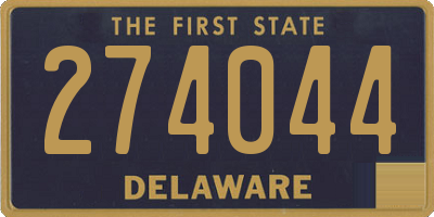 DE license plate 274044