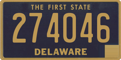 DE license plate 274046