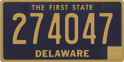 DE license plate 274047