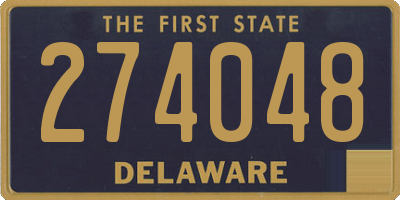 DE license plate 274048