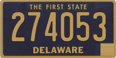 DE license plate 274053