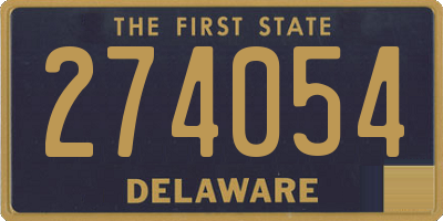 DE license plate 274054