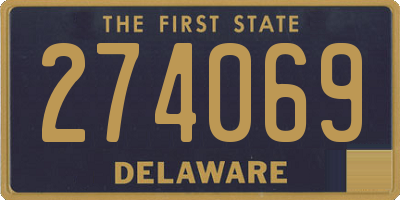DE license plate 274069