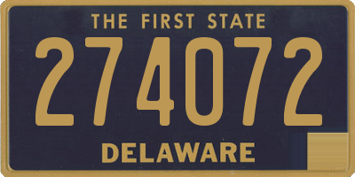 DE license plate 274072