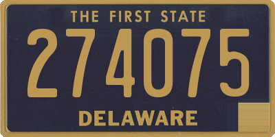 DE license plate 274075