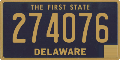 DE license plate 274076