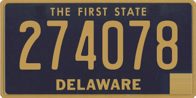 DE license plate 274078