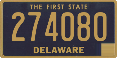 DE license plate 274080