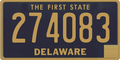 DE license plate 274083