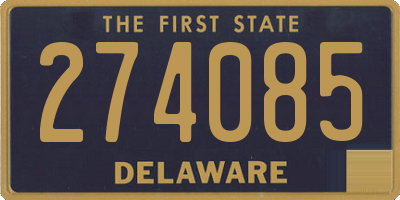 DE license plate 274085