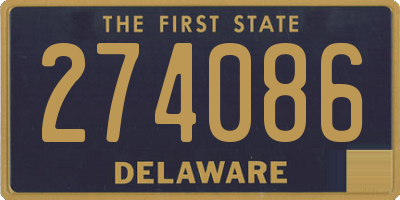 DE license plate 274086