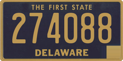 DE license plate 274088