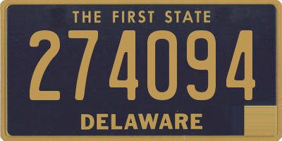 DE license plate 274094