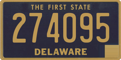 DE license plate 274095