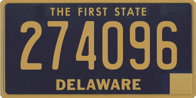 DE license plate 274096