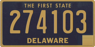 DE license plate 274103