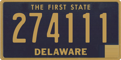 DE license plate 274111