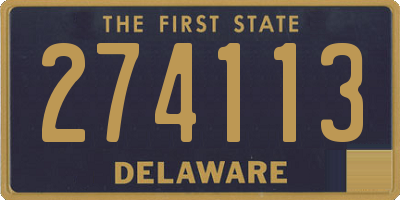 DE license plate 274113