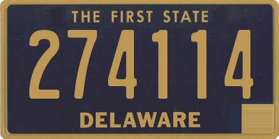 DE license plate 274114