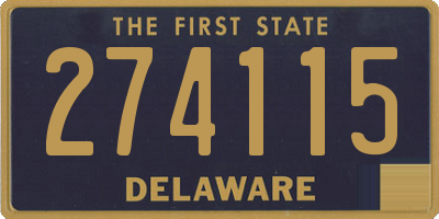 DE license plate 274115