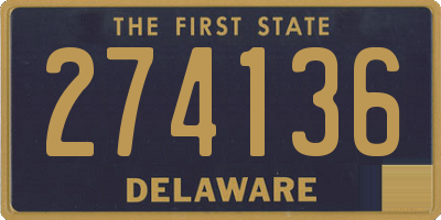 DE license plate 274136