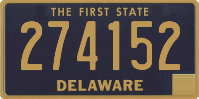 DE license plate 274152