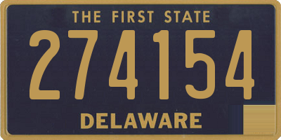 DE license plate 274154