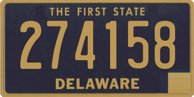 DE license plate 274158