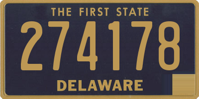 DE license plate 274178