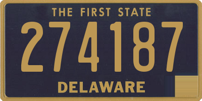 DE license plate 274187