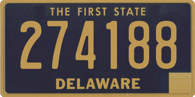 DE license plate 274188