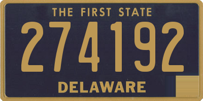 DE license plate 274192