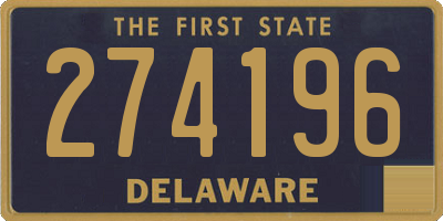 DE license plate 274196