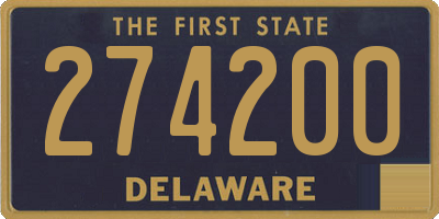 DE license plate 274200